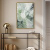 Art Remedy Rainfall on the Grass Green Abstract Wall Art Framed - 2 of 4