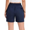 Womens 5" Inseam Hiking Shorts Zipper Multi-Pocket Cargo High-Rise Hiking Shorts Elastic Multifunctional Waist - 2 of 4