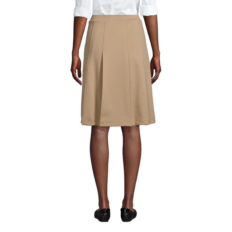 Lands' End Lands' End School Uniform Women's Ponte Pleat Skirt, 2 of 5