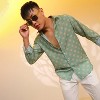 Campus Sutra Men Men's Grass Green Polka Dot Shirt - 2 of 4