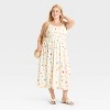 Women's Smocked V-Waist Midi Dress - A New Day™ - 3 of 3