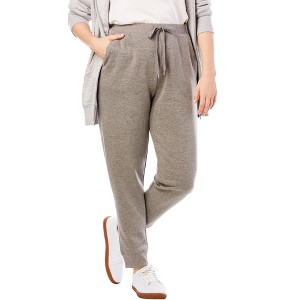 Woman Within Better-Fleece Pull-On Jogger Sweatpants - 1 of 4