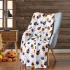 Kate Aurora Halloween Jack O Lanterns & Spooky Ghosts Cupcakes Oversized Accent Throw Blanket - 50 In. W X 70 In. L - 2 of 2