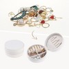 Unique Bargains Round Portable PU Leather Travel Jewelry Box for Girls' Birthday Gifts for Earring Necklace - 2 of 4