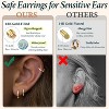 Small Sterling Silver Huggie Hoop Earrings Set for Women, 14K Gold Plated Hoops Stacks for Multiple Piercings - 3 of 4