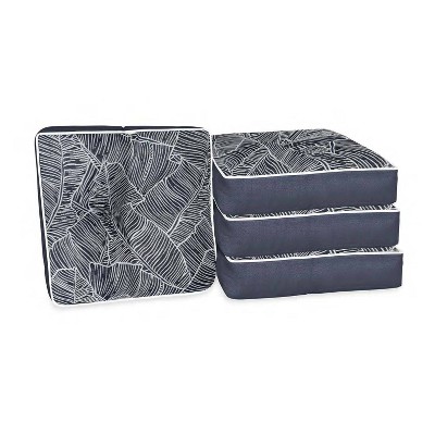 Home Fashions International 4pc 18"x19" Wicker Outdoor Seat Cushions