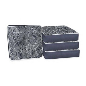 Home Fashions International 4pc 18"x19" Wicker Outdoor Seat Cushions - 1 of 3