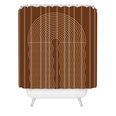 Iveta Abolina Deandre Shower Curtain Clay - Deny Designs