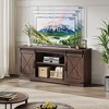 EcoSummer Farmhouse TV Stand for 65" TVs, 59" Entertainment Center with Sliding Barn Doors & Adjustable Shelves, Rustic Media Console for Living Room - 4 of 4