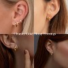 Small Gold Huggie Hoop Earrings Set for Women Men Hypoallergenic 14K Plated Stack Cartilage Earrings, Multiple Piercing - 3 of 4