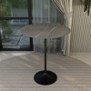 LeisureMod 36" Round Bar Height Dining Table with Sintered Stone Top and Black Stainless Steel Pedestal Base Verve Collection - 2 of 4