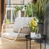 VisioGear 2-Tier Patio End Table, Outdoor Round Small Coffee Table with Removable Tray for Garden Balcony Yard, Black, 17.3"*17.3"*20.5" - 4 of 4