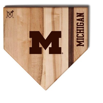NCAA 12-Inch Wooden Home Plate Cutting Board, Michigan Wolverines