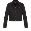 Women's Plus Size Denim Classic Collar Jacket - black | CITY CHIC - image 4 of 4