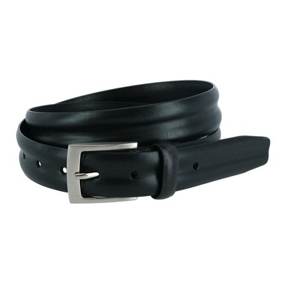 Trafalgar Men's Center Heat Crease Leather Belt, 32, Black : Target