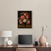 Art Remedy Jacob van Hulsdonck - Roses in a Glass Vase Vintage Classic Roses Wall Art Framed - 2 of 4