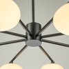 ALOADECOR Mid Century Modern Opal Glass Chandelier Classic Globe Pendant Light For Dining Room Living Room - 4 of 4