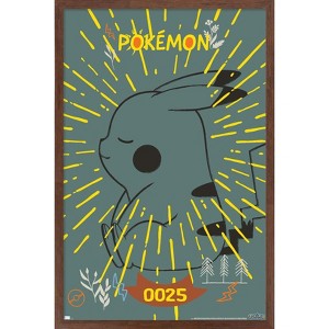 Trends International Pokémon - Pikachu Peaceful Nature Framed Wall Poster Prints - 1 of 4
