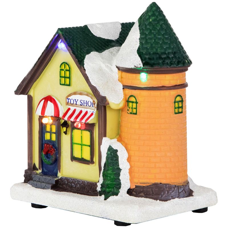 Northlight 5" Led Lighted Snowy Toy Shop Christmas Village Display Piece, 5 of 7