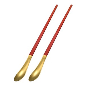 Unique Bargains Stainless Steel Reusable Long Handle Cocktail Coffee Stirring Spoon 2 Pcs - 1 of 3