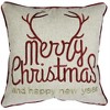 Tramull Reindeer Velvet Pillow 20x20 with Insert, Holiday Accent Pillow, Festive Christmas Decor for Couch Bed - 2 of 4