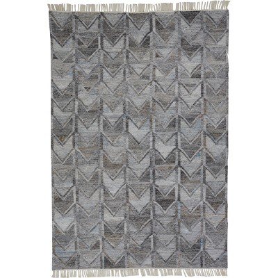 Beckett Transitional Herringbone Gray/Silver/Taupe Area Rug