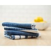 (3 pack) Cotton Waffle Dishcloth, Blue & White Striped, 4 Piece, 12 in x 12 in - 3 of 4