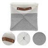 Unique Bargains Foldable Two-color Laundry Basket 11.02"x11.02"x11.02" 1 Pc - 4 of 4