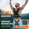 Adjustable Weighted Vest, 20–32 lbs Workout Vest with 6 Iron-Sand Weights & Reflective Stripes - 4 of 4