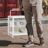 LOVMOR 19" Travel Bird Cage Parrot Carrier with Handle Wooden Perch for Cockatiels - 4 of 4