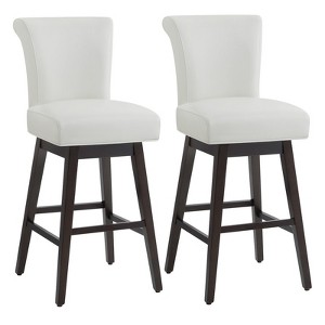 Spruce&Spring Upholstered 26-inch Counter Height Swivel Barstool - 1 of 4
