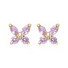 Guili Sterling Silver 14K Gold Plated Marquise CZ Butterfly Stud Earrings, Elegant & Dazzling for Everyday Wear & Special Occasions - 2 of 3