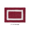 Hotel Bath Rug 100% Premium Cotton Tufted Two Tone Reversible Bathroom Rug, Soft & Water Absorbent, Machine Washable Bath Mat - 3 of 4