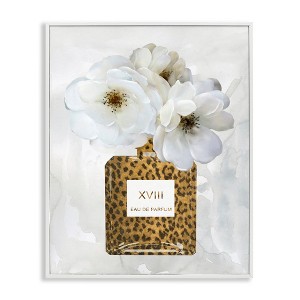 Stupell Industries Leopard Pattern Perfume Bottle Framed Giclee Art, White, 24" x 30" - 1 of 4