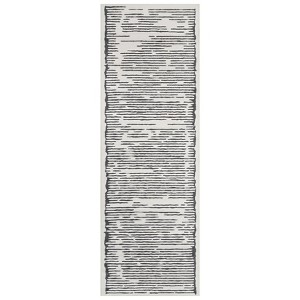 Coolmee Washable Modern Stripe Carpet Non Slip Soft Rubber Backed Rug,Low Pile Area Rug for Bedroom Office DiningRooBeige - 1 of 4