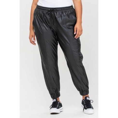 Women s Faux Leather Joggers plus Cello Target