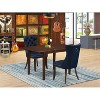 HomeStock 3-Pc Mahogany Finish Rectangular Solid Wood Top With Butterfly Leaf Dining Table Set - 2 of 4