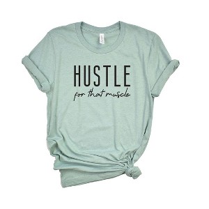 Simply Sage Market Women's Hustle For That Muscle Short Sleeve Graphic Tee - 1 of 3