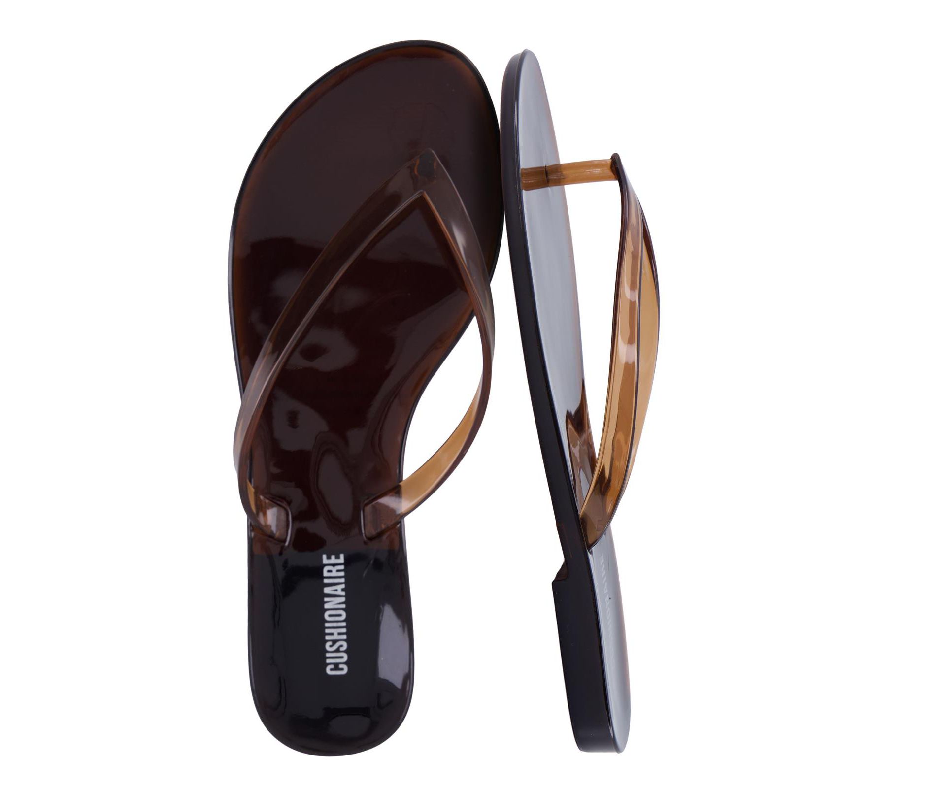 CUSHIONAIRE Aqua Jelly Flip Flops for Women