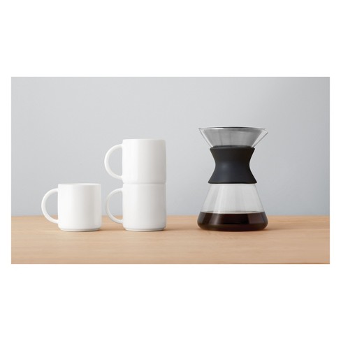Glass Stackable Mugs 12.5oz White Set of 6 - Made By Design™