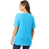 Woman Within Women's Plus Size Waffle Thermal Satin Trim Tee - 3 of 4