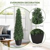 2Pcs Artificial Cedar Topiary Trees for Home Decor 3ft Fake Cypress Trees Potted Faux Evergreen Plants - 4 of 4