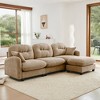 DOMETOUR Modular Sectional L Shaped Couch With Ottoman, Premium Chenille Fabric,Tufted Cushion Backrest Design for Bedrooms Living Rooms - 3 of 4