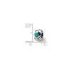 Black Bow Jewelry Sterling Silver and Blue Green CZ Bead Charm - 2 of 3