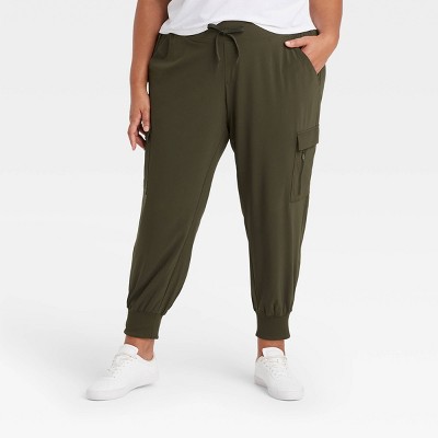 olive cargo joggers womens