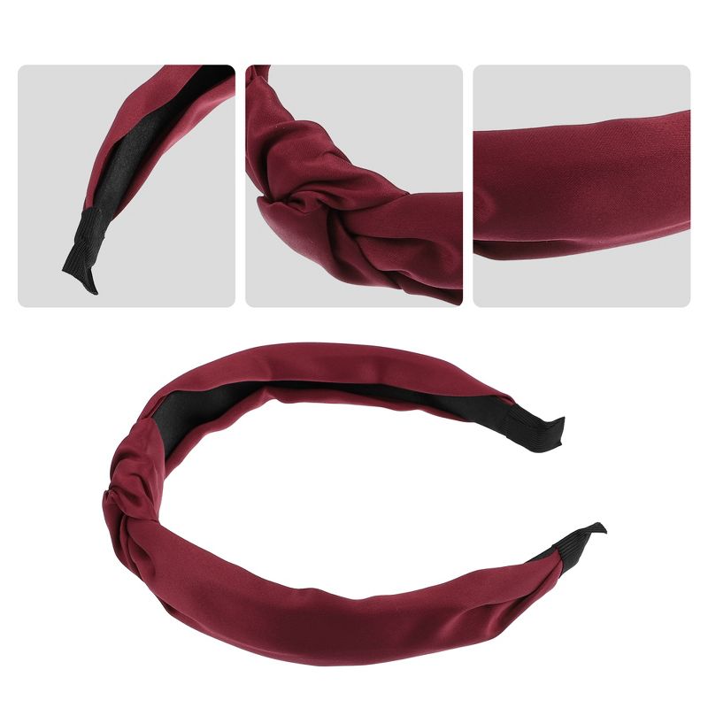 Unique Bargains Satin Knot Headband Hairband for Women 1.2 Inch Wide 1Pcs, 3 of 7