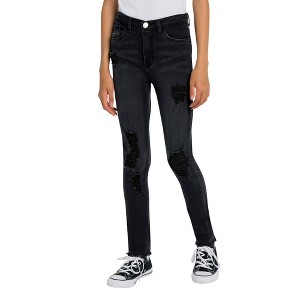 Levi's® Girls' High-Rise Super Skinny Distressed Jeans - Medium Wash - 1 of 4