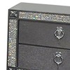 Royal Hampton Nightstand, 2 Drawers, Crystal Like Acrylic Trim, Gray Solid Wood - 3 of 4