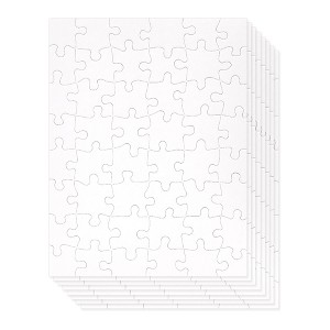 Juvale 36 Blank Puzzles to Draw On, 8.5x11", Make Your Own Jigsaw Puzzle for Kids DIY, Arts and Crafts Projects, 48 Pieces Each - 1 of 4