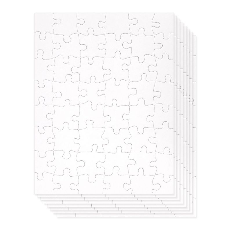 Juvale 36 Blank Puzzles to Draw On, 8.5x11", Make Your Own Jigsaw Puzzle for Kids DIY, Arts and Crafts Projects, 48 Pieces Each, 1 of 9